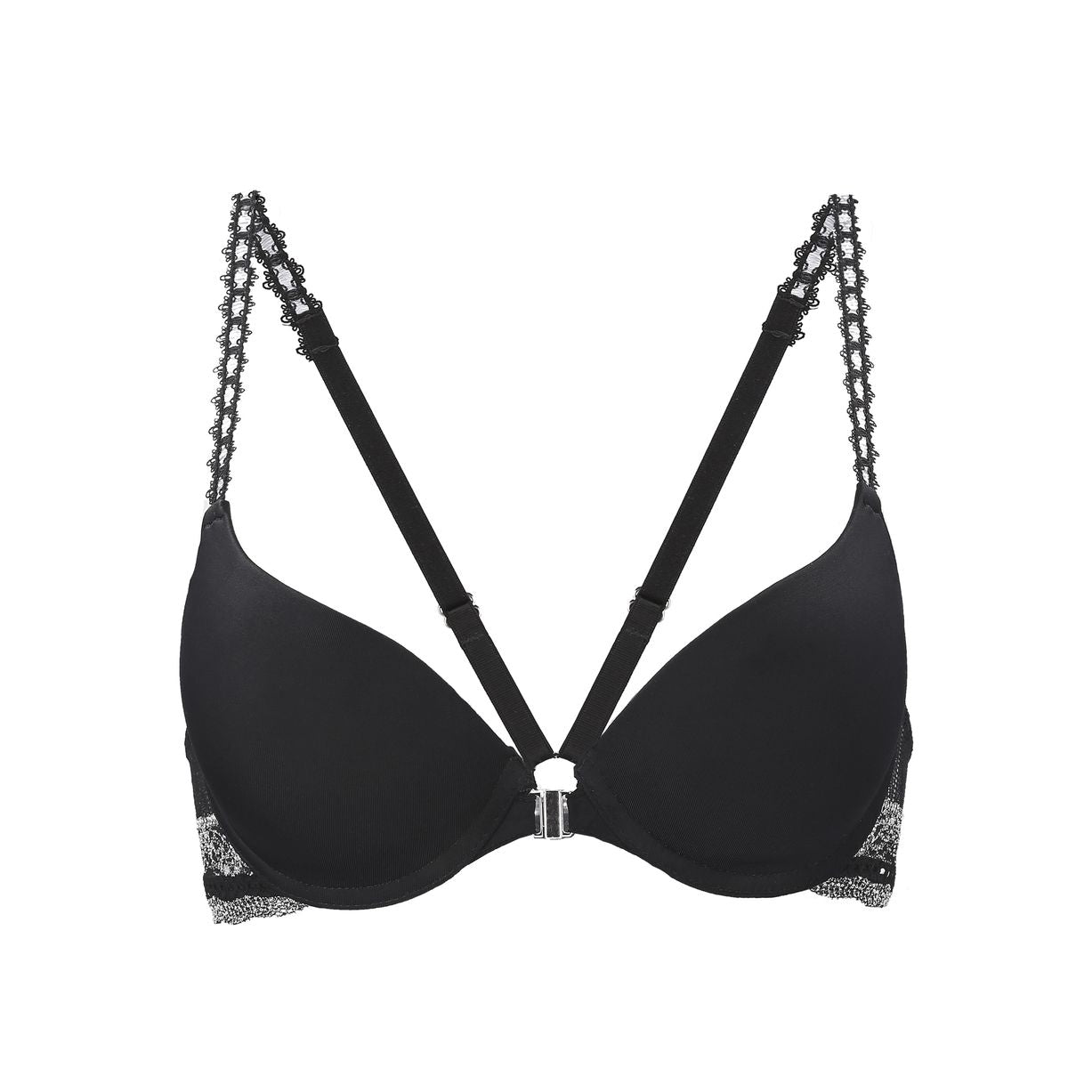 1001710 Bra push-Up con encaje bitono importado