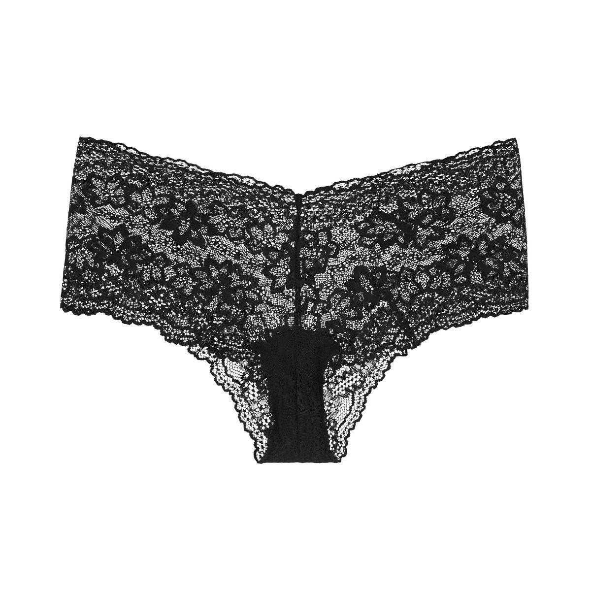 1011406 Boxer cachetero con transparencias y fino encaje.Super sensual.