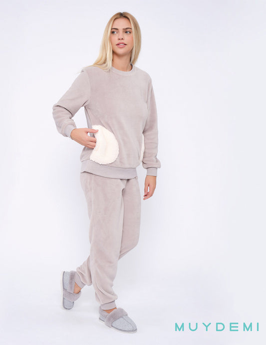 C892047 Set pijama cozy bolsillo