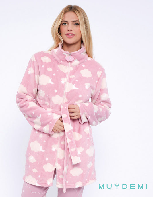 C898107 Bata corta cozy nubes