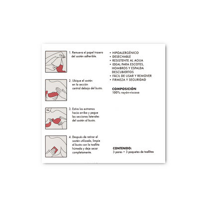 C508090 Sosten auto adherible 3 pares.